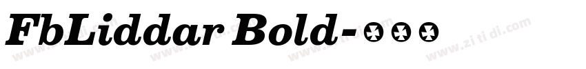 FbLiddar Bold字体转换